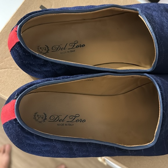 Del Toro Blue Suede Loafers Size 13 Made in Italy - Picture 4 of 7